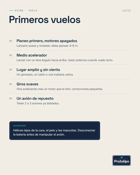 Primeros vuelos: ilustración del paso